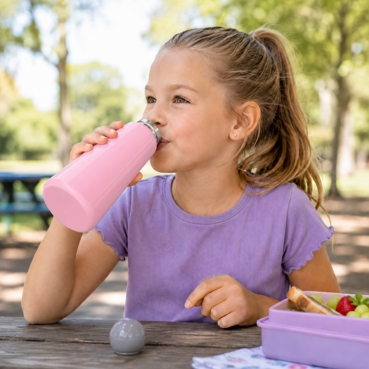 Water Bottle Insulated Travel Flask Screw Top Drink Container