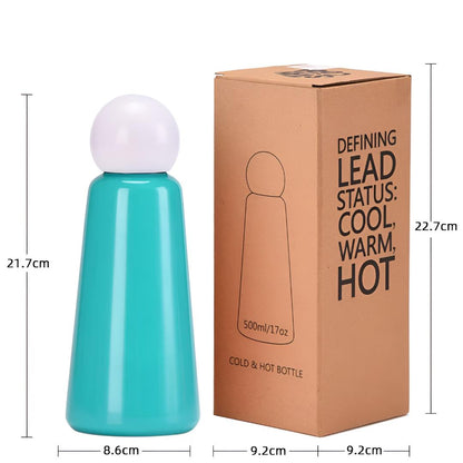 Water Bottle Insulated Travel Flask Screw Top Drink Container