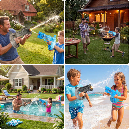 Water Gun Electric Water Toy Pool Play Blaster Light Up Set