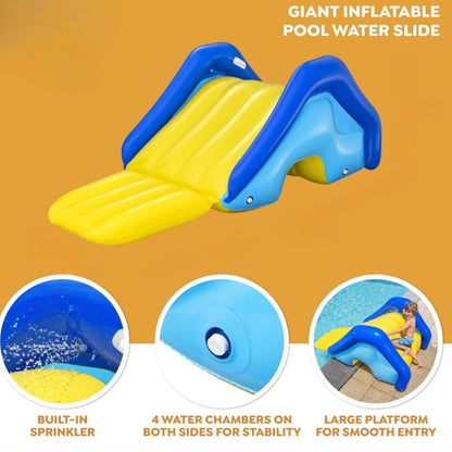 Water Slide Pool Slide Inflatable Backyard Sprinkler Toy