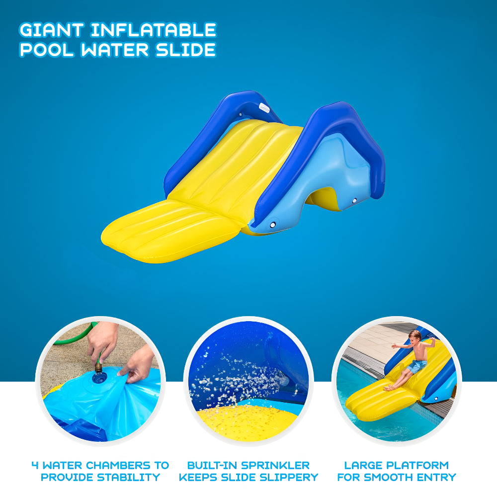 Water Slide Pool Slide Inflatable Backyard Sprinkler Toy