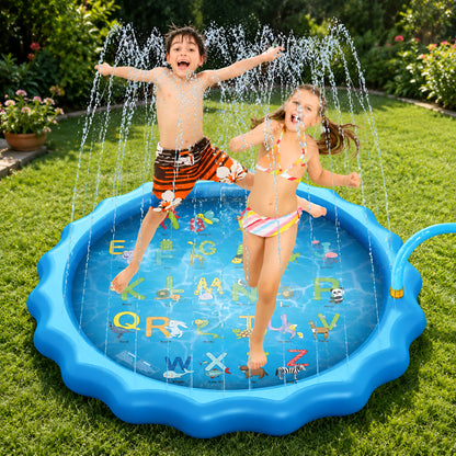 Water Splash Pad Inflatable Sprinkler Mat Kids Water Play Toy