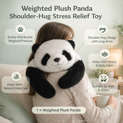 Weighted Plush Toy Panda Shoulder Hug Stress Relief Companion