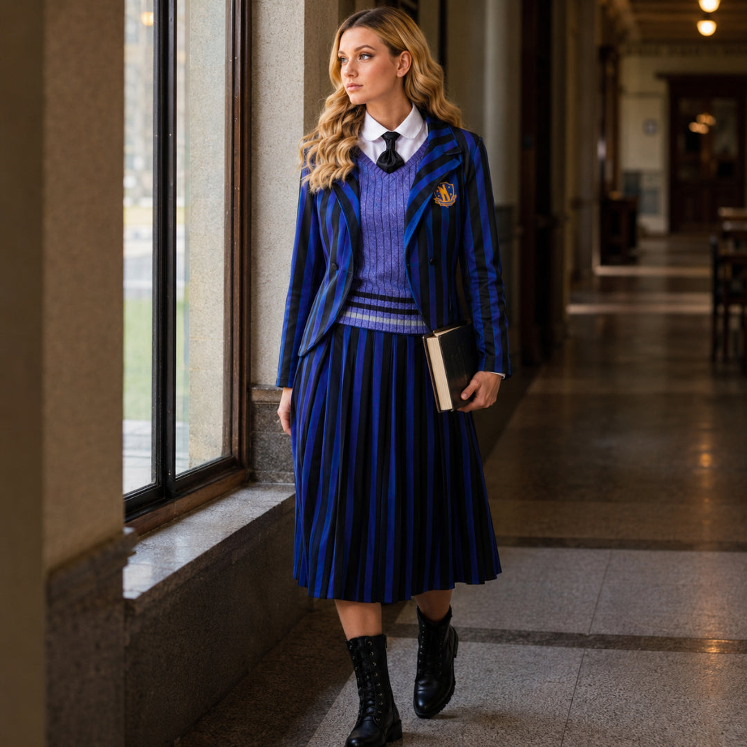 Halloween Costume Gothic Academy Dress Outfit