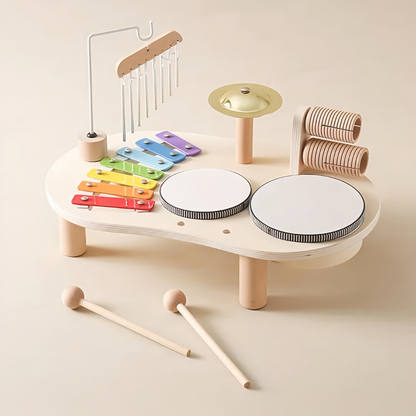 Wooden Musical Toy Set Toddlers Xylophone Rhythm Instruments