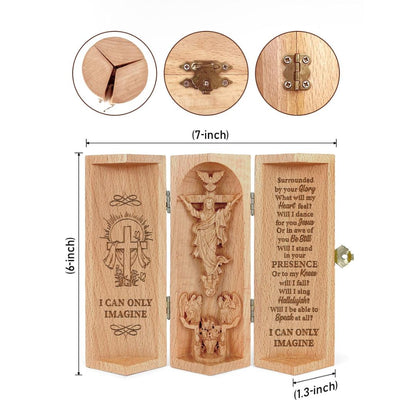 Wooden Sculpture Glory Heart Religious Openable Statue