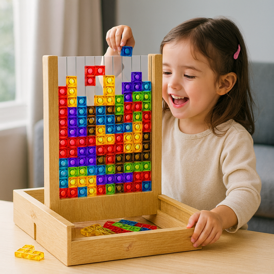 Wooden Puzzle Game Kids Adults Colorful Brain Training Board
