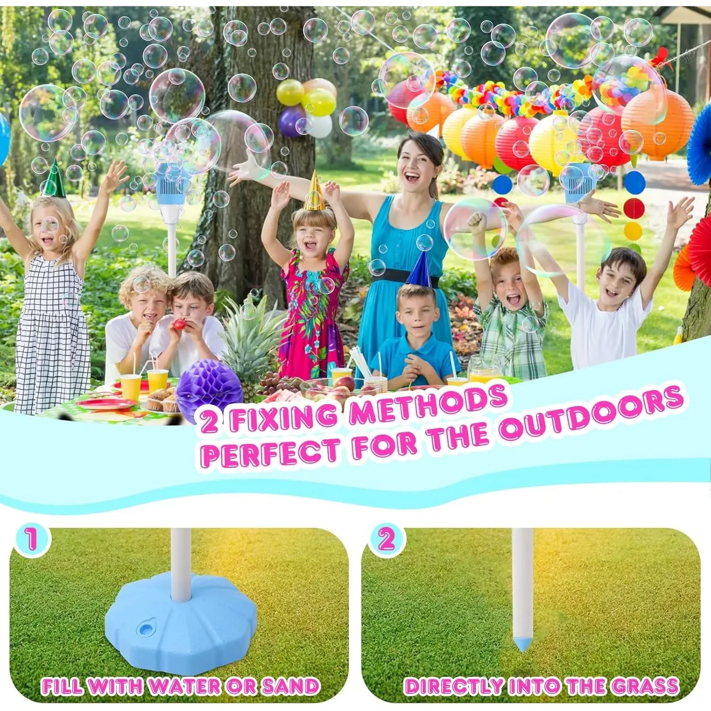 Automatic Bubble Maker Outdoor Bubble Machine Bubble Stand Maker Fun - Image 6