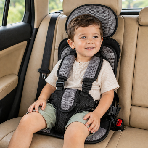 Baby Car Seat Travel Portable Foldable Adjustable Harness - Image 1