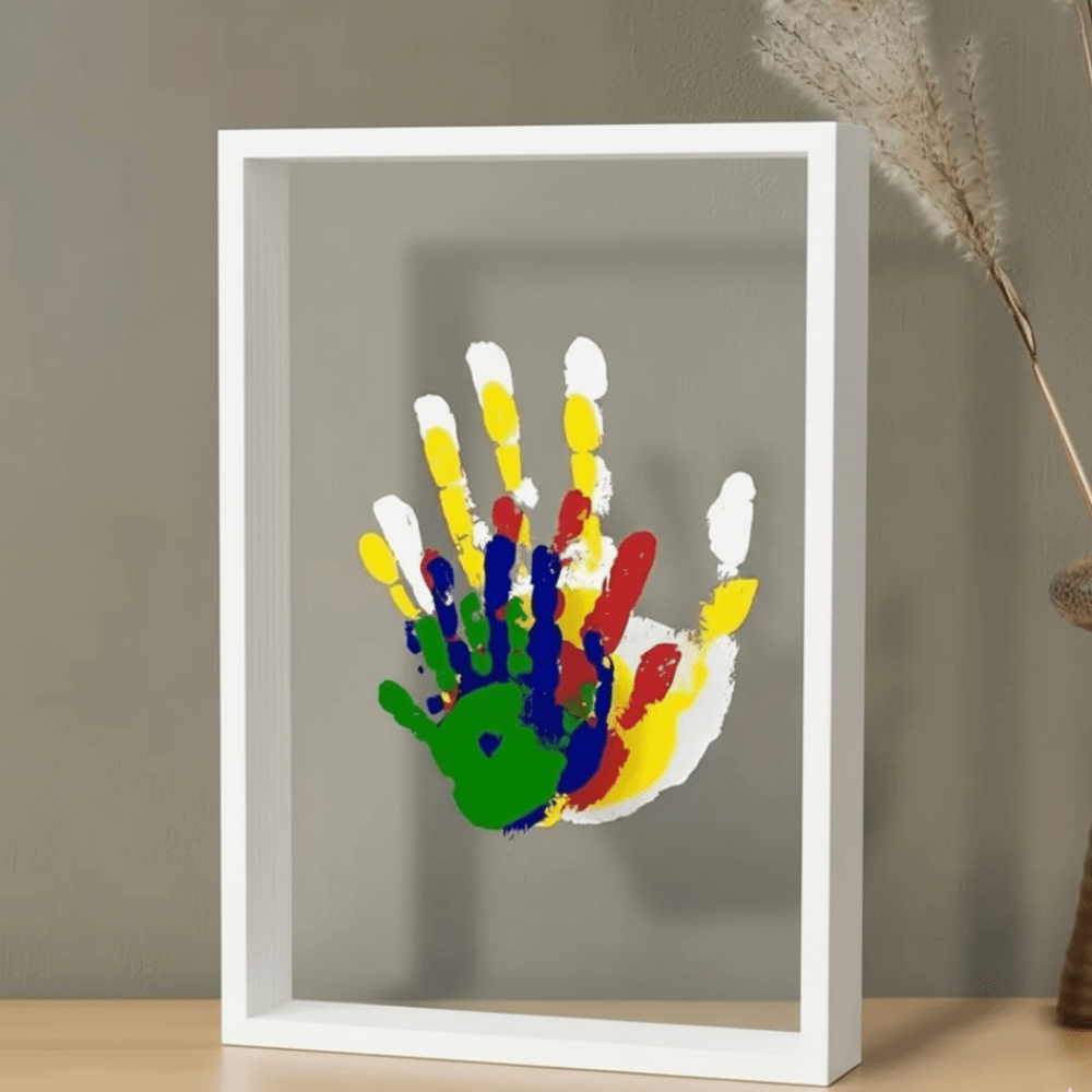 Baby Handprint Frame Cherished Memories Wood Natural Wood Frame - Image 2