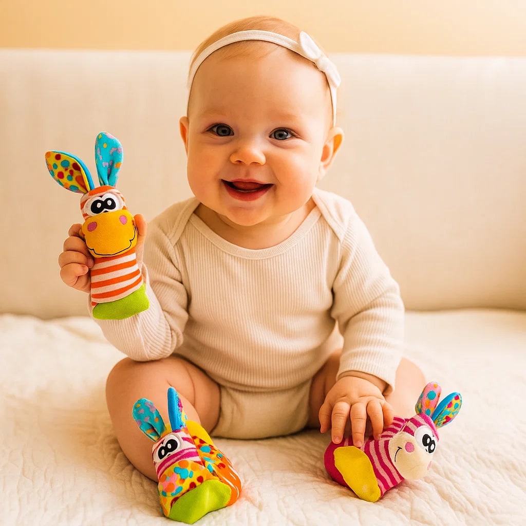 Baby Toys Wrist Rattle Socks Sensory Play - Image 7