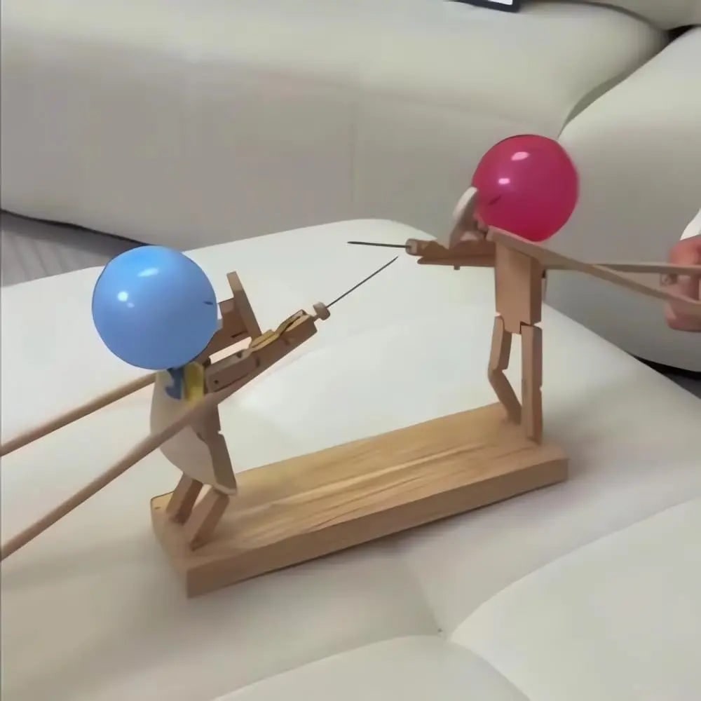 Bamboo Sword Duel Toy Fun Interactive Fencing Game - Image 3