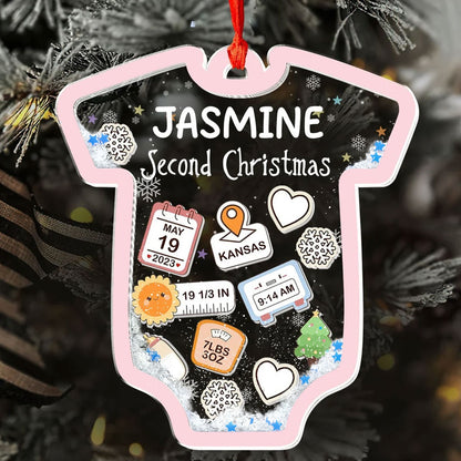 Christmas Ornament Personalized Ornament Baby Onesie Design - Image 7