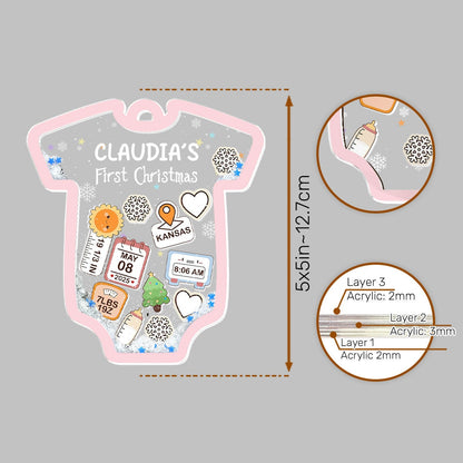 Christmas Ornament Personalized Ornament Baby Onesie Design - Image 8