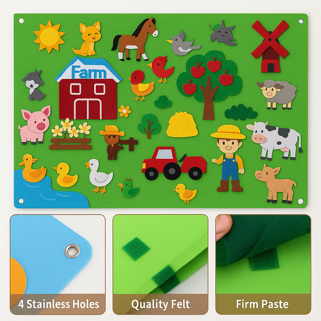 Colorful Images Felt Board Interactive Educational - Image 12