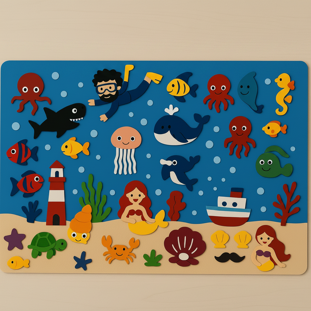 Colorful Images Felt Board Interactive Educational - Image 17