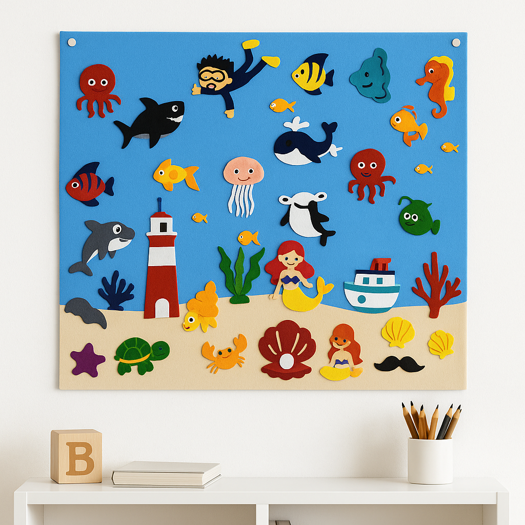 Colorful Images Felt Board Interactive Educational - Image 2