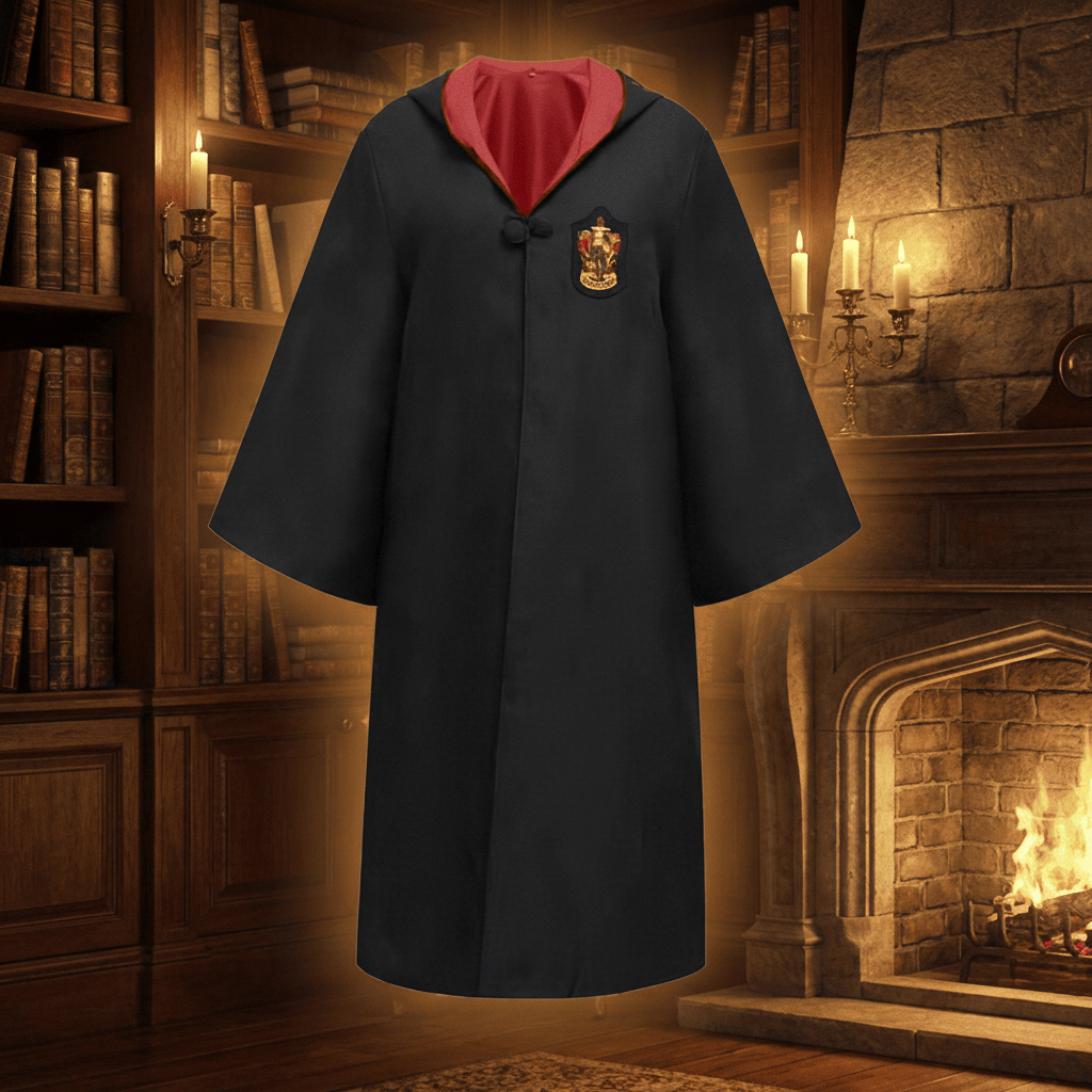 Cosplay Costume Wizard Robe Hooded Long-Sleeve Cloak - Image 1