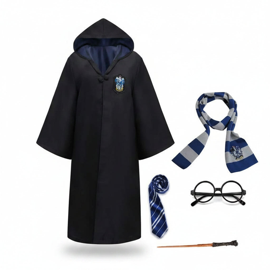 Cosplay Costume Wizard Robe Hooded Long-Sleeve Cloak - Image 10