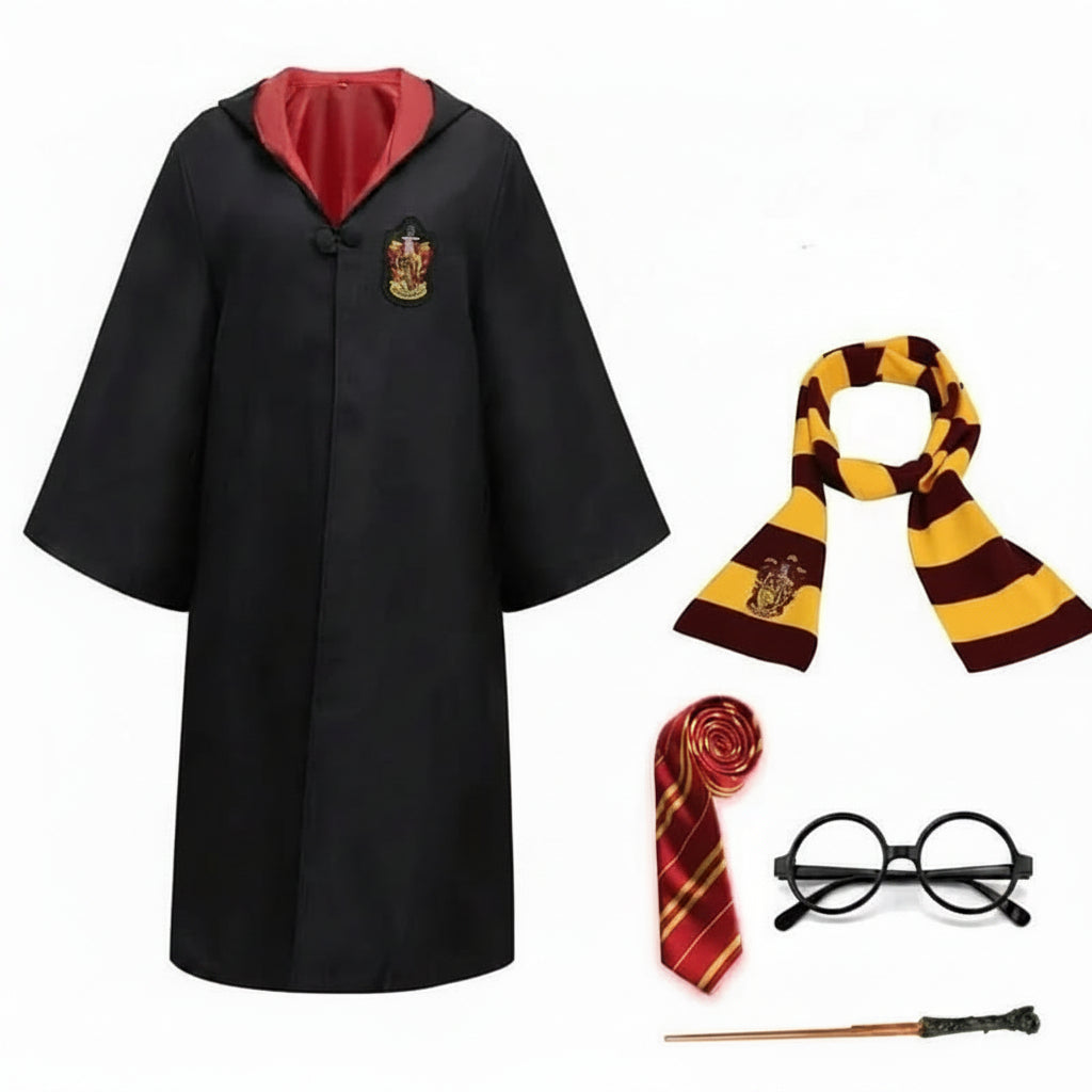 Cosplay Costume Wizard Robe Hooded Long-Sleeve Cloak - Image 7