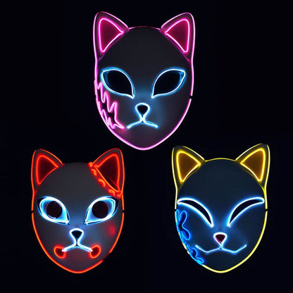 Cosplay Mask Halloween Mask LED Mask Adjustable Light-Up - Image 1