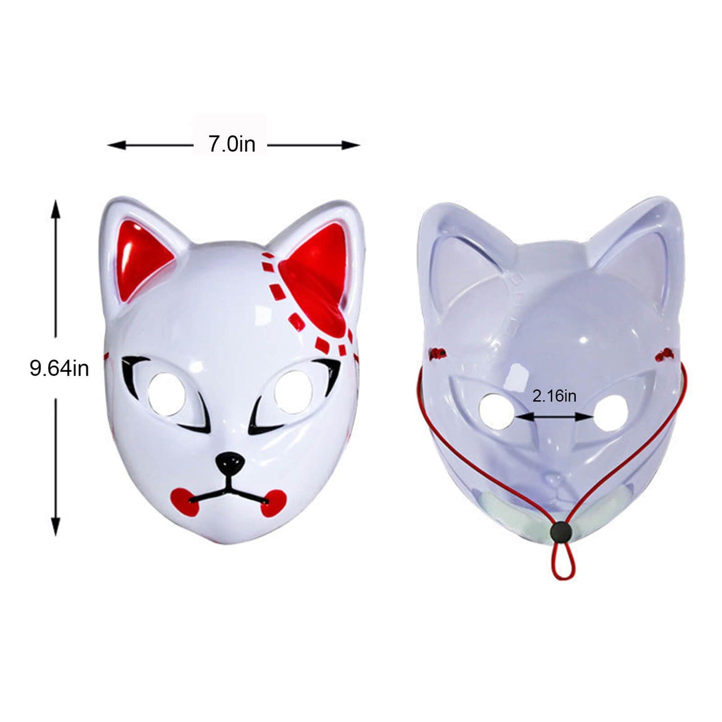 Cosplay Mask Halloween Mask LED Mask Adjustable Light-Up - Image 12