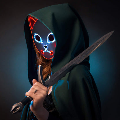 Cosplay Mask Halloween Mask LED Mask Adjustable Light-Up - Image 15