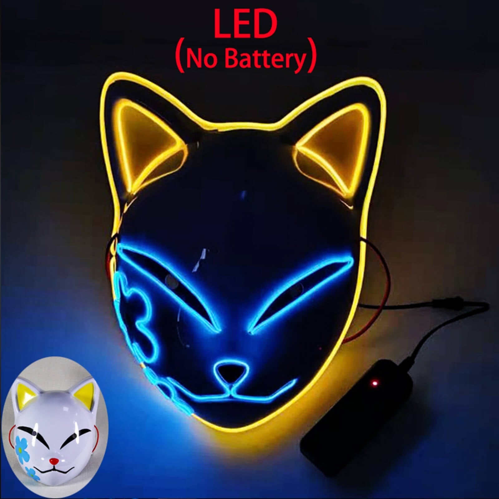 Cosplay Mask Halloween Mask LED Mask Adjustable Light-Up - Image 17