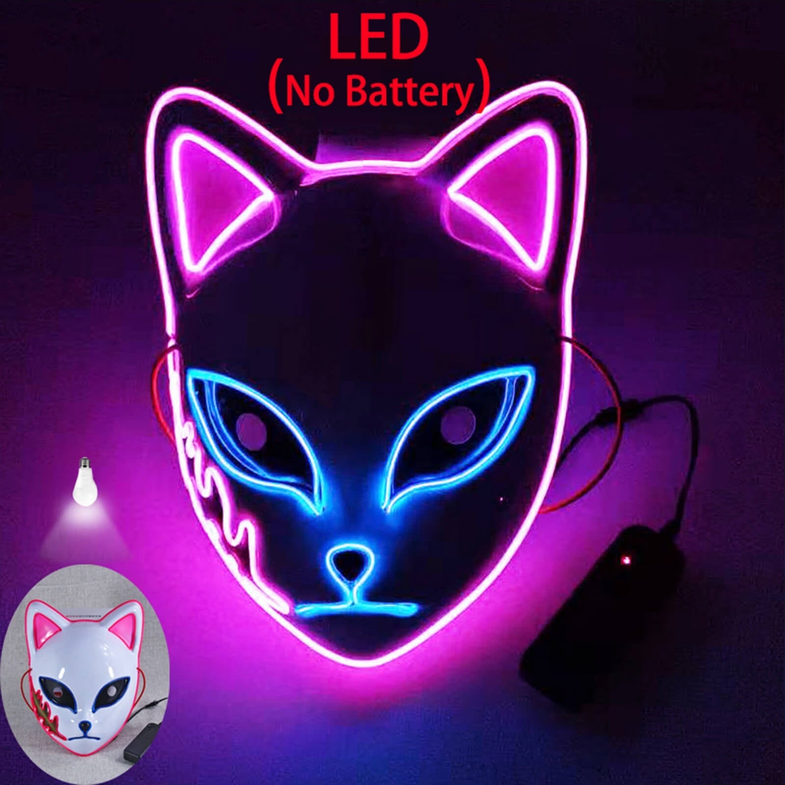 Cosplay Mask Halloween Mask LED Mask Adjustable Light-Up - Image 18