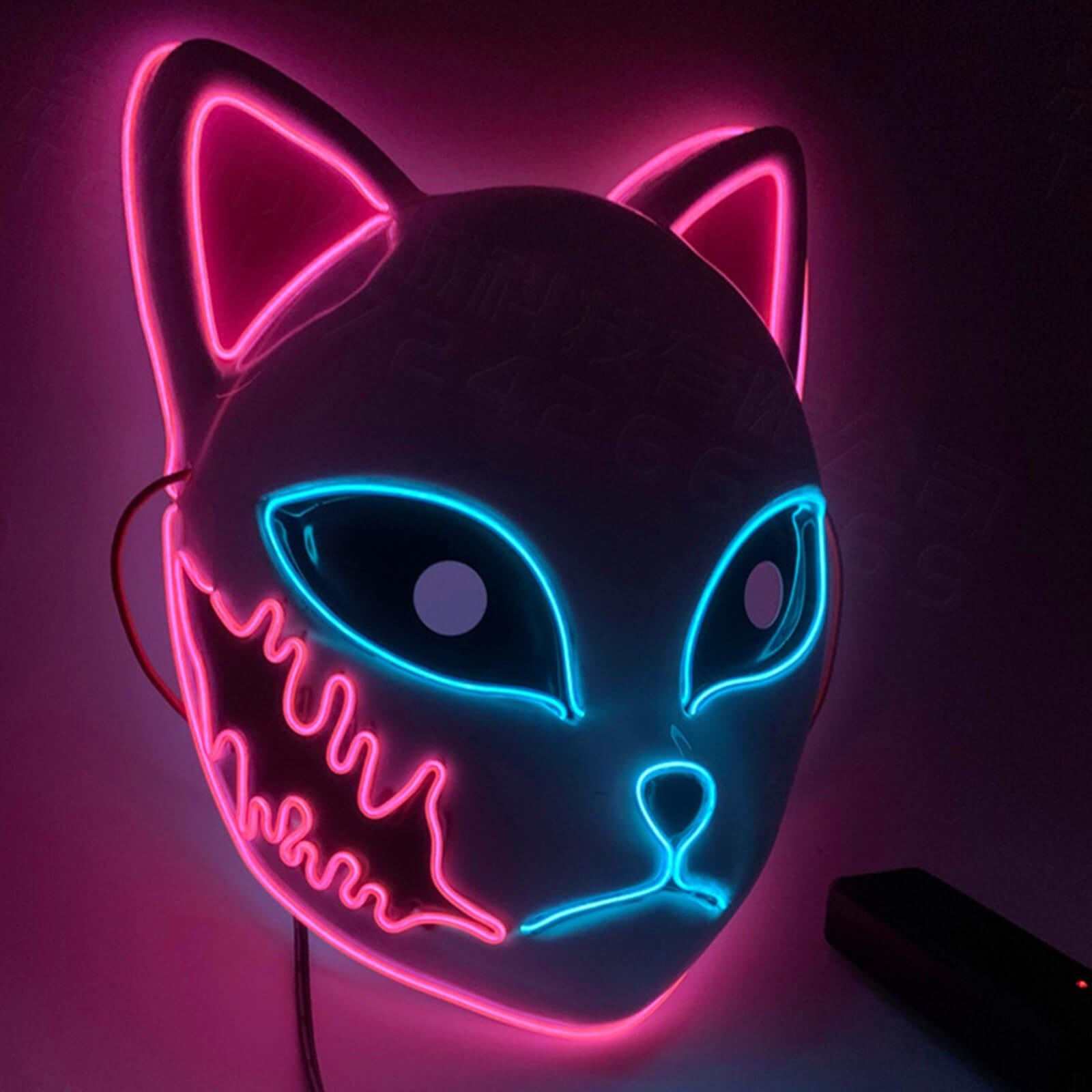 Cosplay Mask Halloween Mask LED Mask Adjustable Light-Up - Image 8