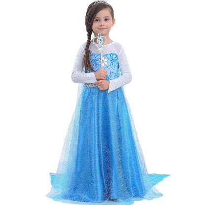 Cosplay Princess Dress Long Cape Dress Sparkling Design - Image 2