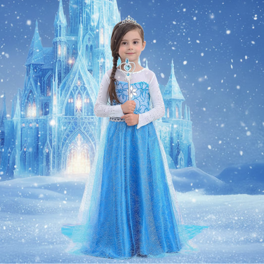 Halloween Princess Dress Long Cape Dress Sparkling Design