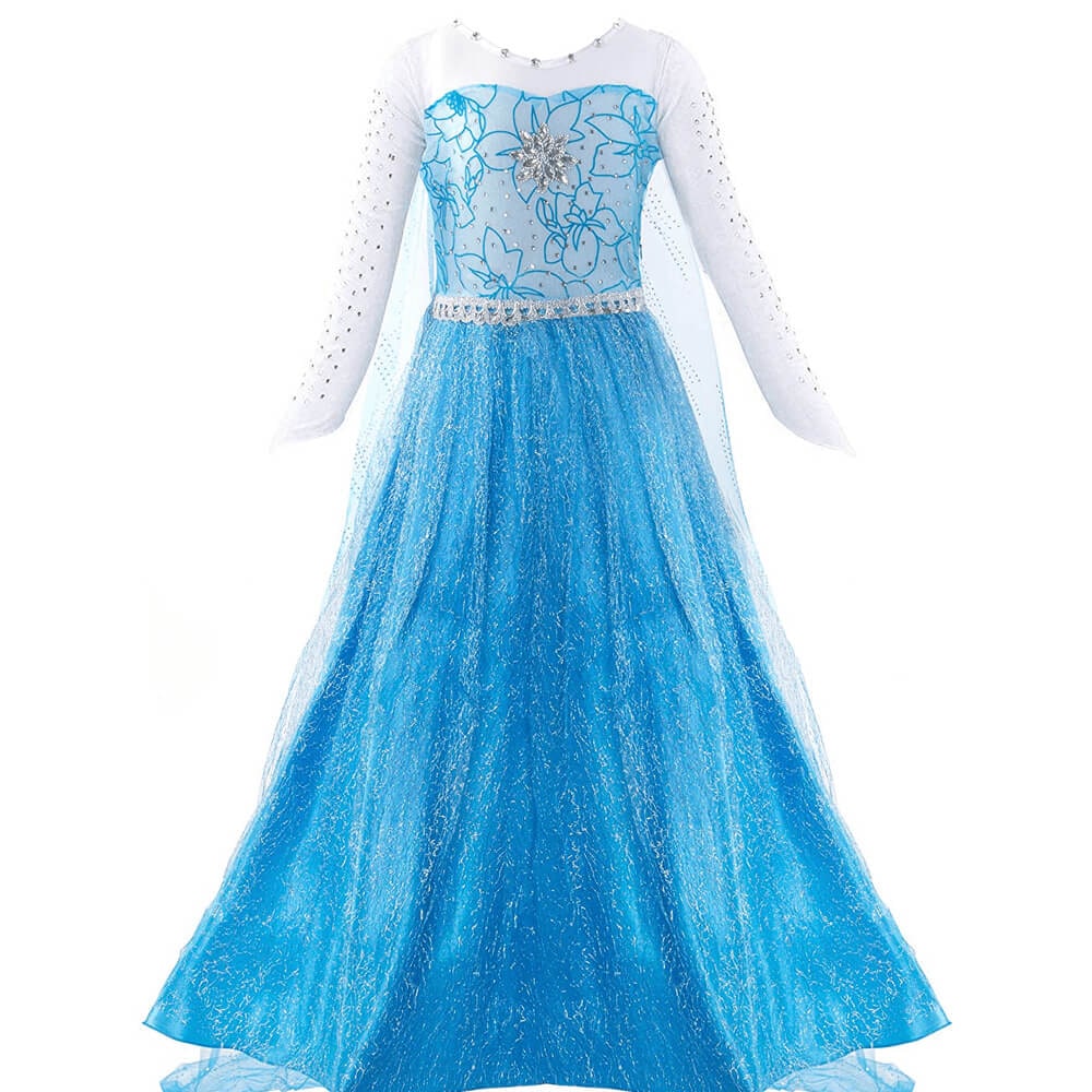 Cosplay Princess Dress Long Cape Dress Sparkling Design - Image 3