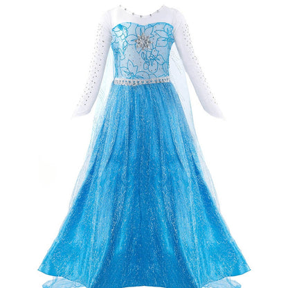 Cosplay Princess Dress Long Cape Dress Sparkling Design - Image 3