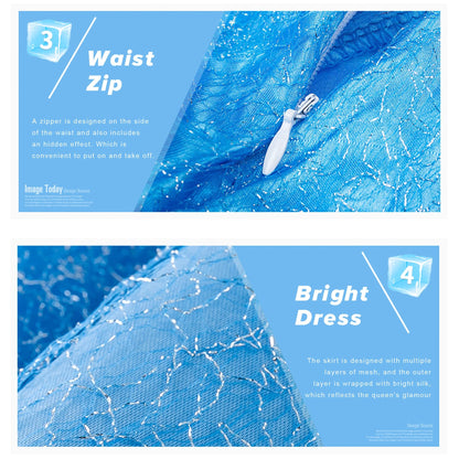 Cosplay Princess Dress Long Cape Dress Sparkling Design - Image 6
