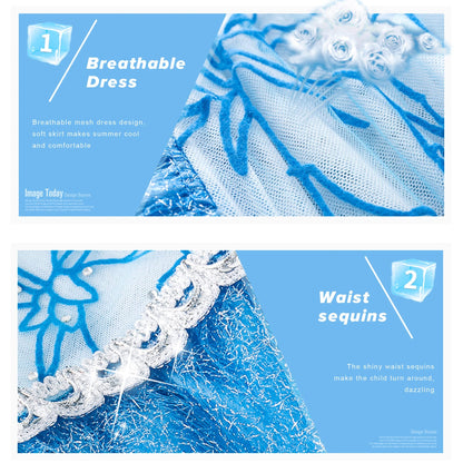 Cosplay Princess Dress Long Cape Dress Sparkling Design - Image 7