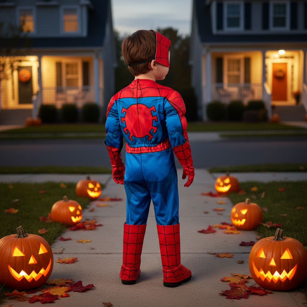 Kids Costume Superhero Jumpsuit Role Play Outfit