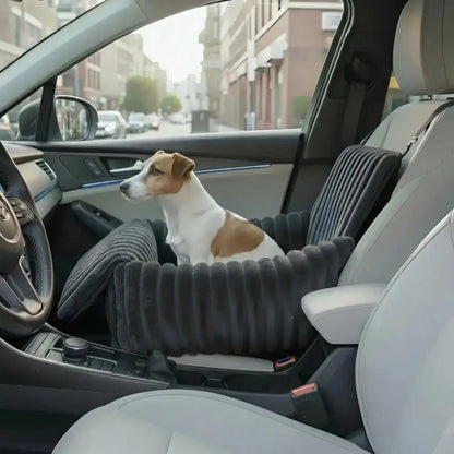 Cozy Dog Car Seat Safe Travel Soft Plush Design & Black - Image 1