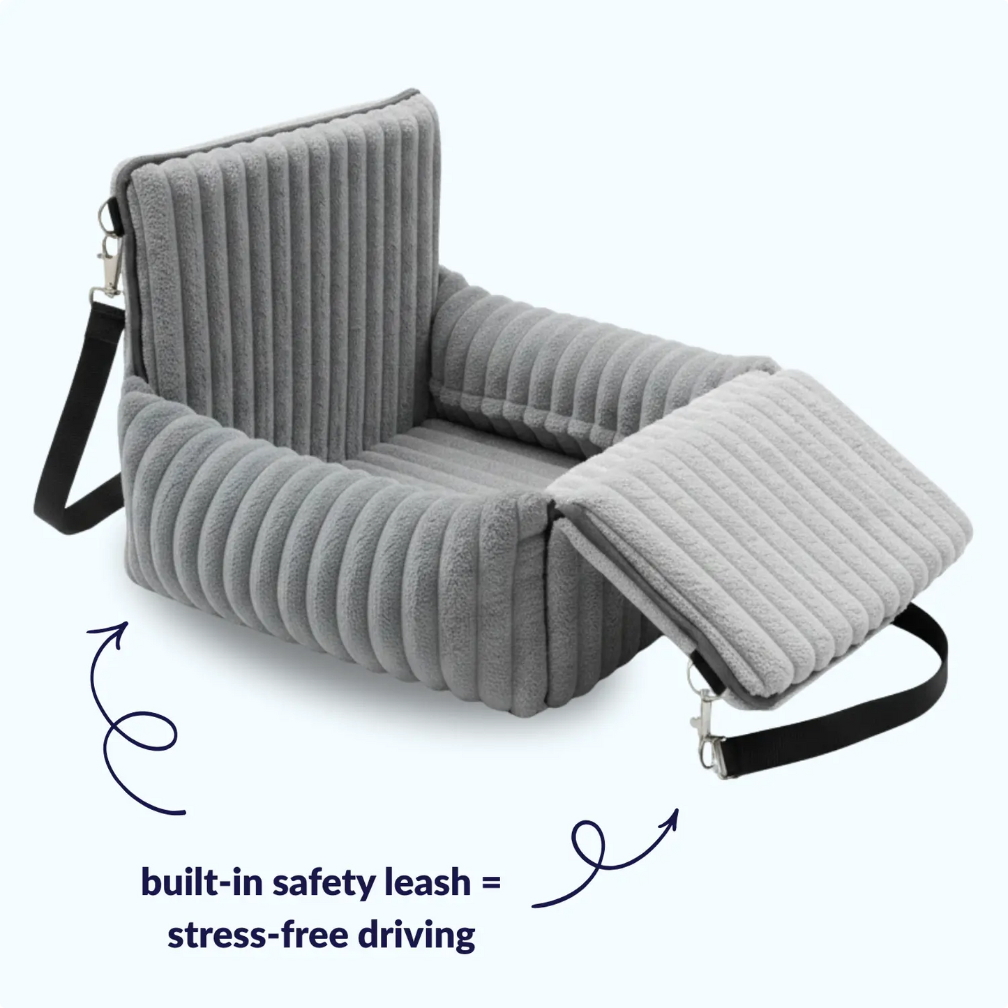 Cozy Dog Car Seat Safe Travel Soft Plush Design & Black - Image 6