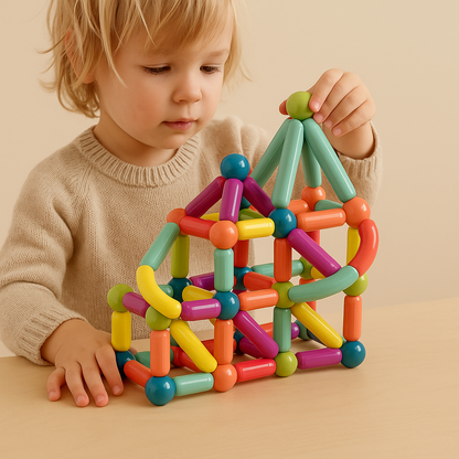 Creative Building Toys Magnetic Sticks Blocks Stem Set - Image 3