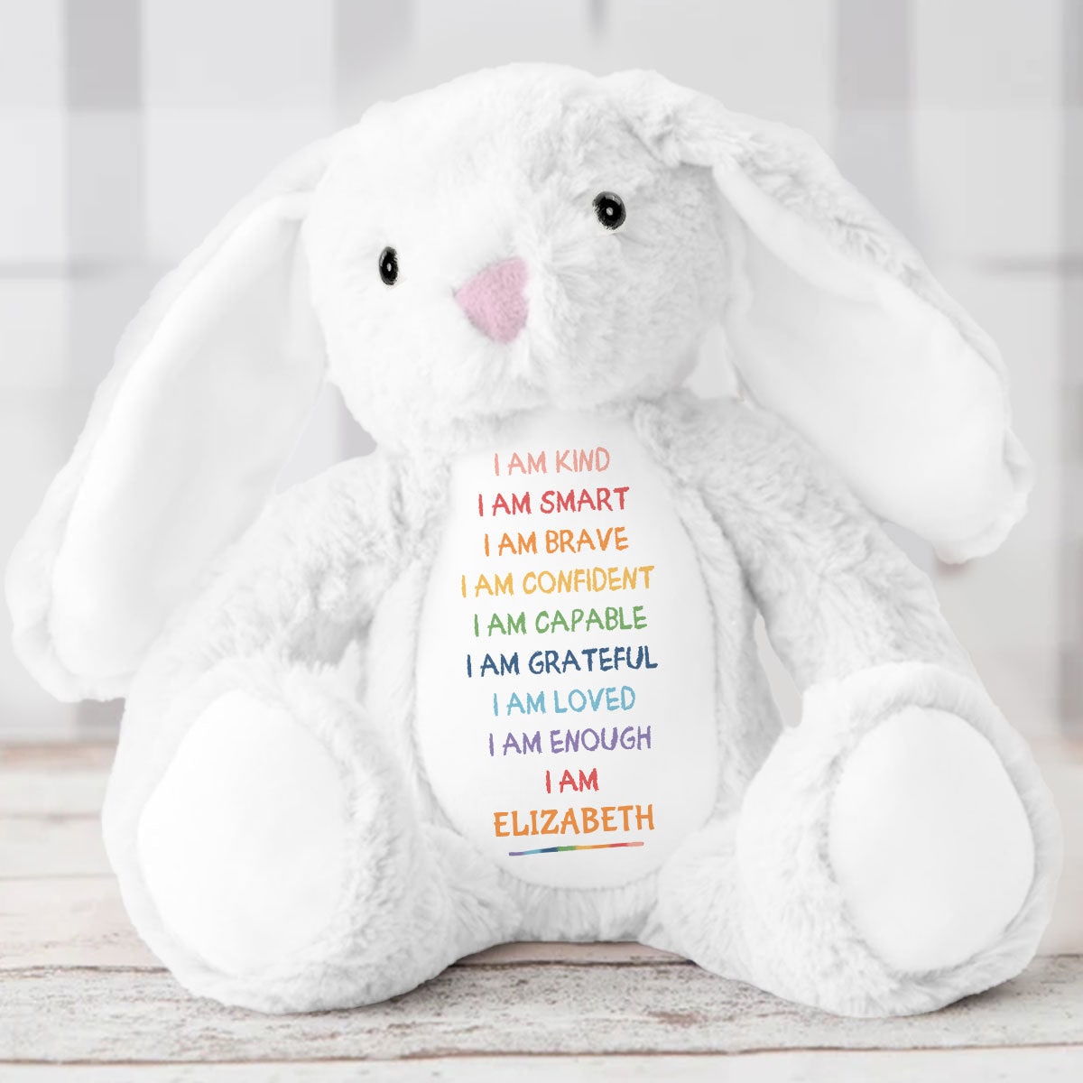 Custom Stuffed Animal Personalized Stuffed Bunny Soft Plush Bunny Stuffed Bunny - Image 3