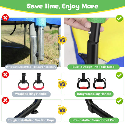 Kids Trampoline Indoor Outdoor Playset Activity Park Frame