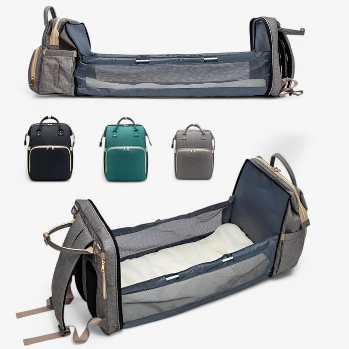 Diaper Bag Backpack Expandable Baby Crib Travel Convenience - Image 6
