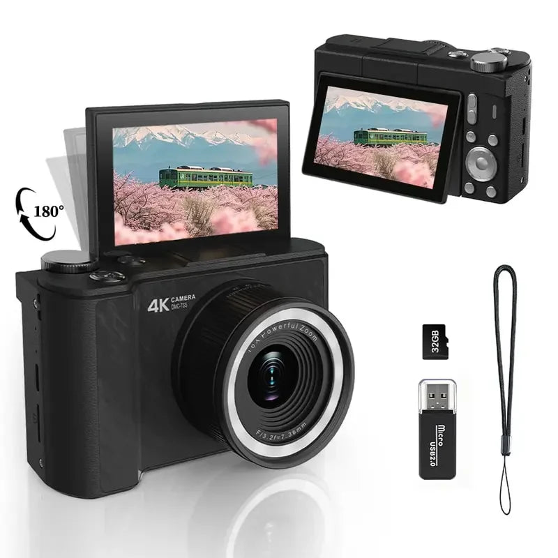 Digital Camera Photography Foldable Screen Vlogging Camera - Image 1