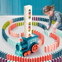 Train Blue + 60 Dominoes