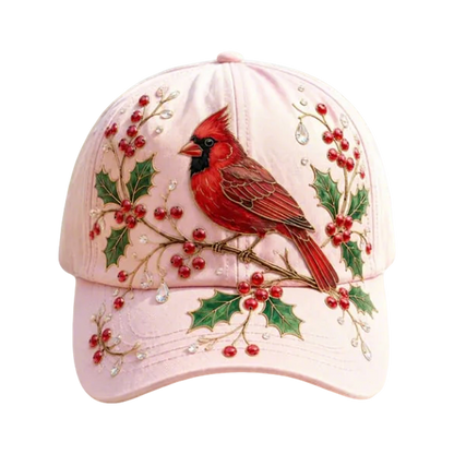 Embroidered Floral Baseball Cap and Bee Design - Image 6
