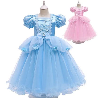 Girls Party Dress Halloween Costume Princess Tulle Gown - Image 1