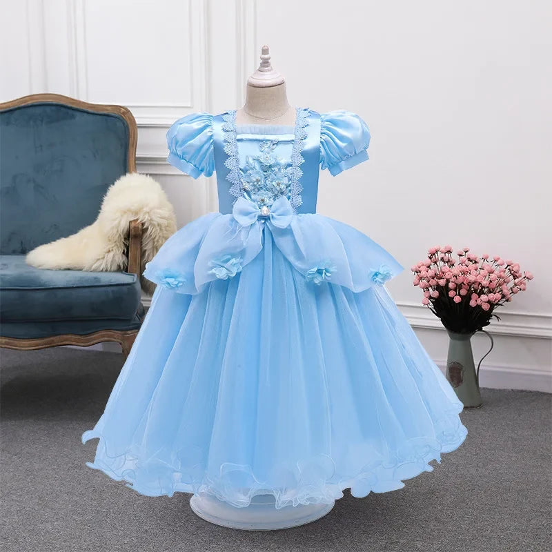 Girls Party Dress Halloween Costume Princess Tulle Gown - Image 3