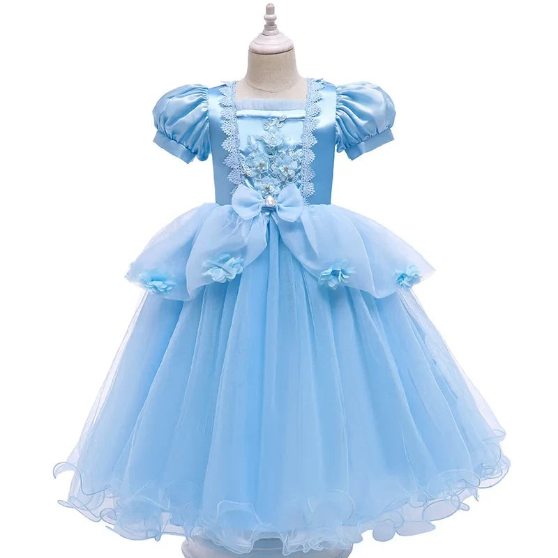 Girls Party Dress Halloween Costume Princess Tulle Gown - Image 6