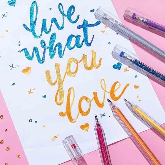 Glitter Gel Pens Crafting Drawing and Journaling Fun - Image 1